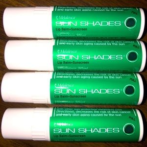 4 x Mountain Mint Melaleuca Sun Shades Lip Balm SPF 15 GIFT SET